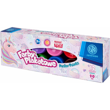 ASTRA pastelové temperové barvy 12×20 ml – jednorožec