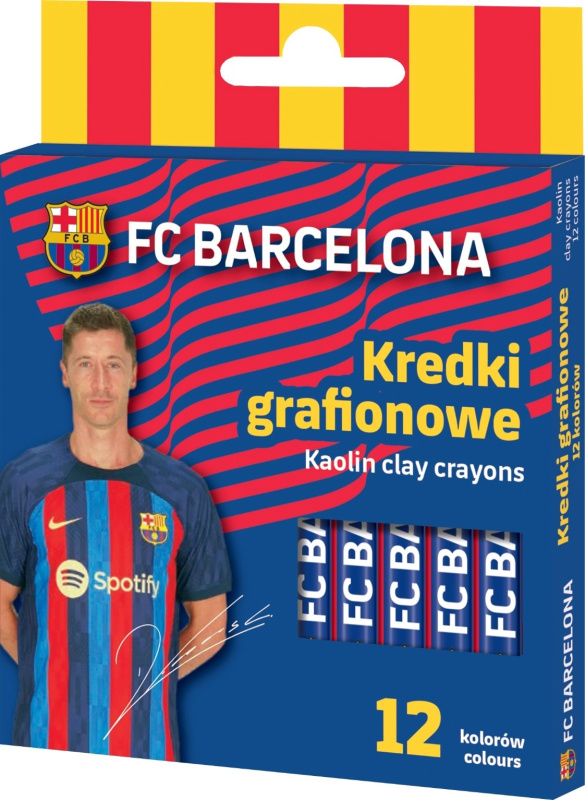 Voskové pastelky FC BARCELONA ASTRA, 12 ks
