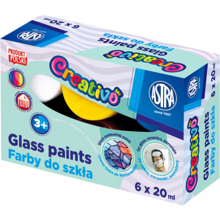 Barvy na sklo ASTRA CREATIVO 6×20 ml