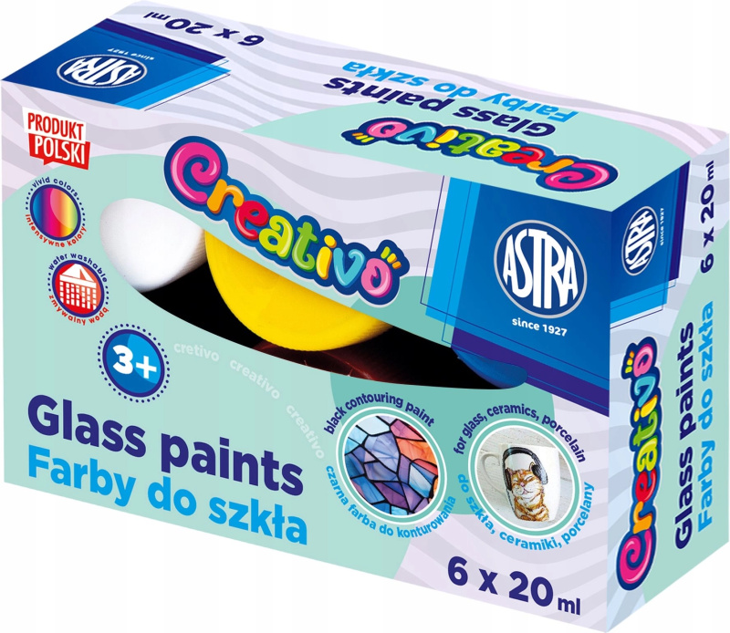 Barvy na sklo ASTRA CREATIVO 6×20 ml