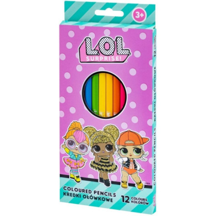 Trojhranné pastelky 12 ks ASTRA L.O.L. SURPRISE