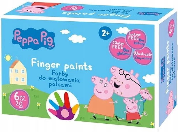 Prstové barvy ASTRA PRASÁTKO PEPPA 6×20 ml