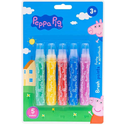 Barvy ve štětcích ASTRA PRASÁTKO PEPPA, 5 ks
