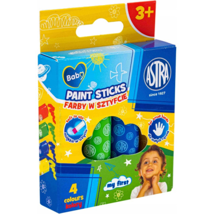 Astra dětské barvy v tyčince jumbo, 4 ks