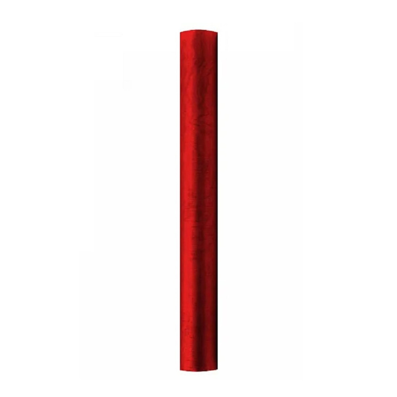 Partydeco Dekorační organza Plain, červená, 36 cm x 9 m