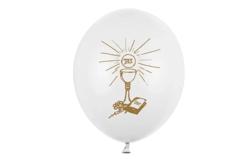 Balónky I komunia święta PureWhite 27 cm