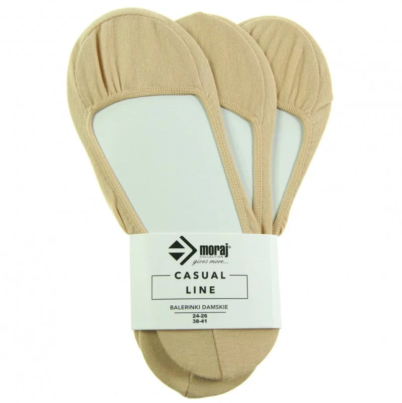 Dámské baleríny 330-001C  3pack - Moraj tělová 34-37