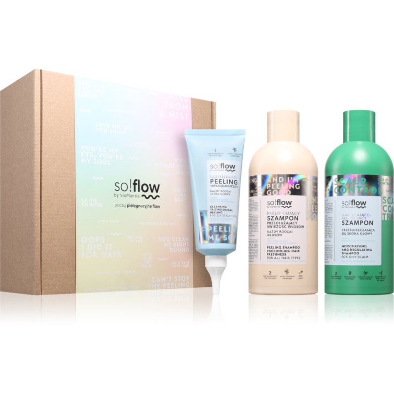 so!flow Scalp Detox & Deep Cleansing Set dárková sada pro mastnou pokožku hlavy