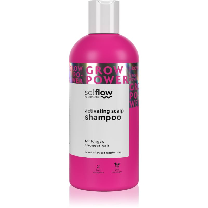 so!flow Grow Power Shampoo šampon pro podporu růstu vlasů vůně Raspberry 300 ml