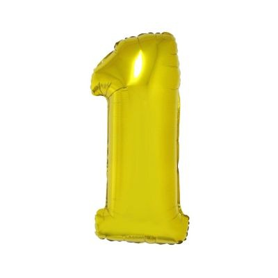 Balónek fóliový 92 cm zlatý číslo 1 Albi