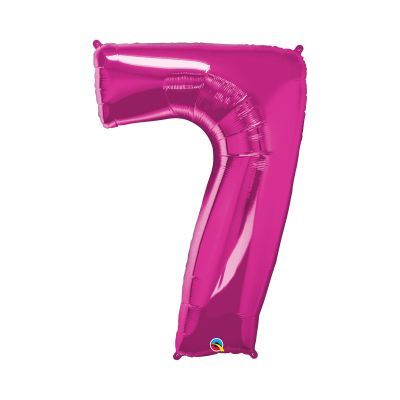 Balónek fóliový 92 cm růžový číslo 7 Albi