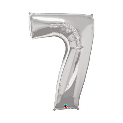 Balónek fóliový 92 cm stříbrný číslo 7 Albi