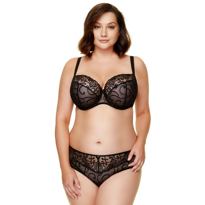 Podprsenka Gorteks Fiore/B2 - výprodej Barva: Černá, Velikost: 75G