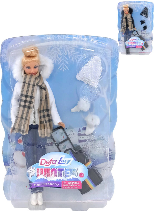 Panenka Defa Lucy winter se zimním oblečkem a doplňky - 1 kus