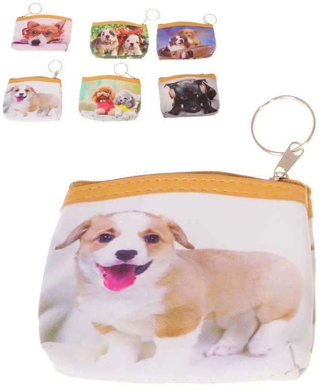 Dětská peněženka na zip s motivem pejska 12 × 9 cm - 1 kus