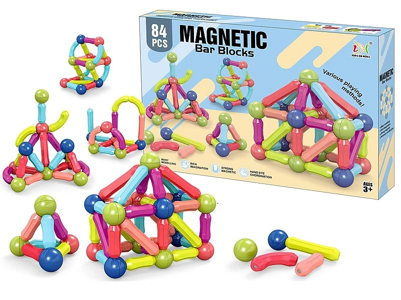 Magnetické stavebnice 3D – sada 84 dílů