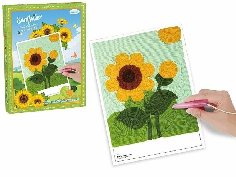 Slunečnice - kreativní obrázek vyplňování s vlnou