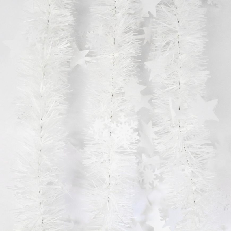 Girlanda S Hvězdo A Vločkami 3cm 6cm 2m Bílá 10562-03