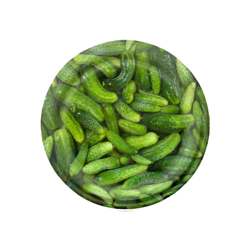 Sada víček na zavařování 82 mm s motivem okurek, 6 zoubků, 10 ks