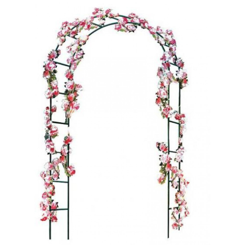 Zahradní kovová pergola oblouk 240 cm, tmavě zelená