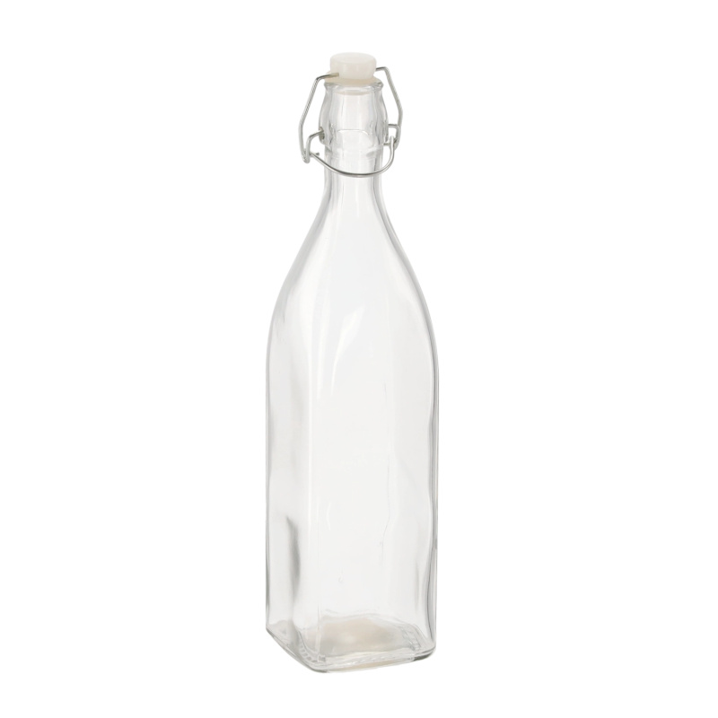 Skleněná láhev 950 ml se čtvercovým dnem a mechanickým uzávěrem