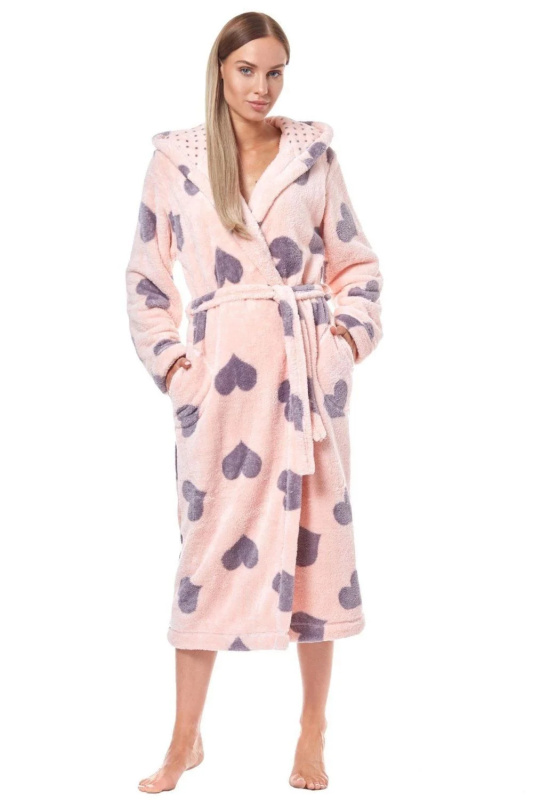 Dámský župan Kola long pink - L&L růžová 171/XL