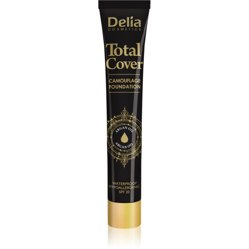 Delia Cosmetics Total Cover voděodolný make-up SPF 20 odstín 52 Ivory 25 g