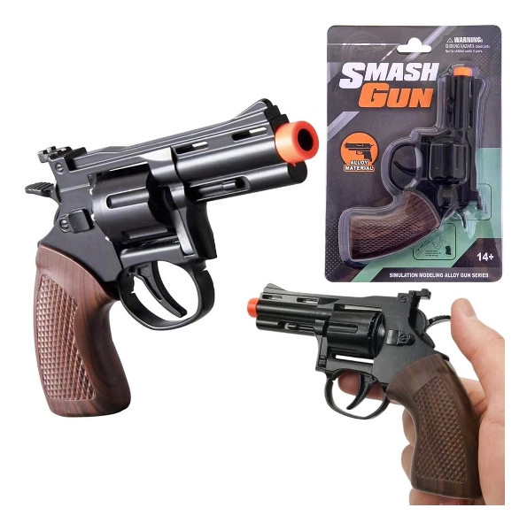 Kovový revolver na kapsle Smash Gun – hračka pro malé šerify