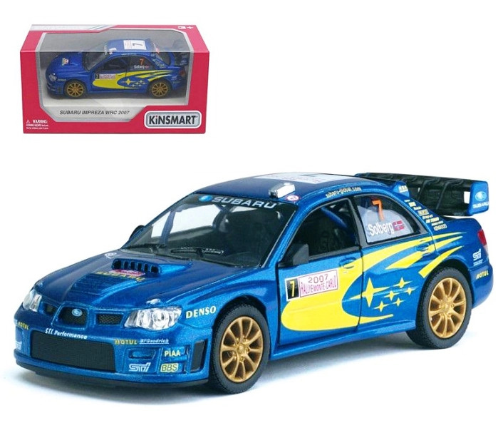 Subaru Impreza WRC kovový model 1:36 s pohonem Pull Back