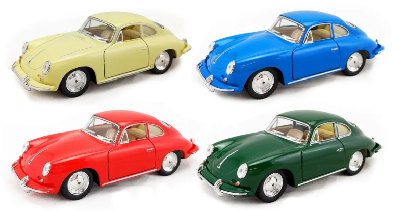 KiNSMART Kovové autíčko Porsche 356 B Carrera 2 - různé barvy - 1:32