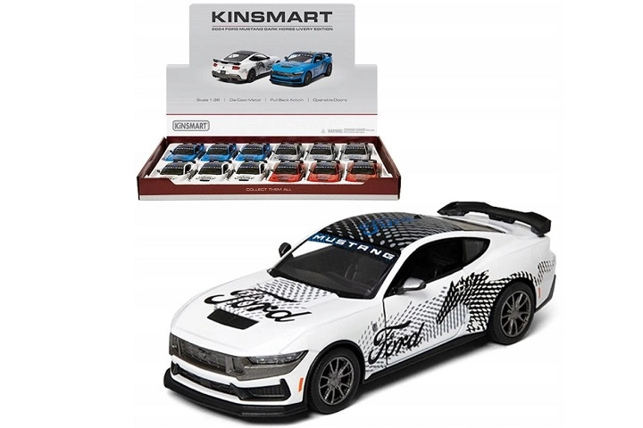 Ford Mustang Dark Horse 2024 kovový model 1:38 s pull-back
