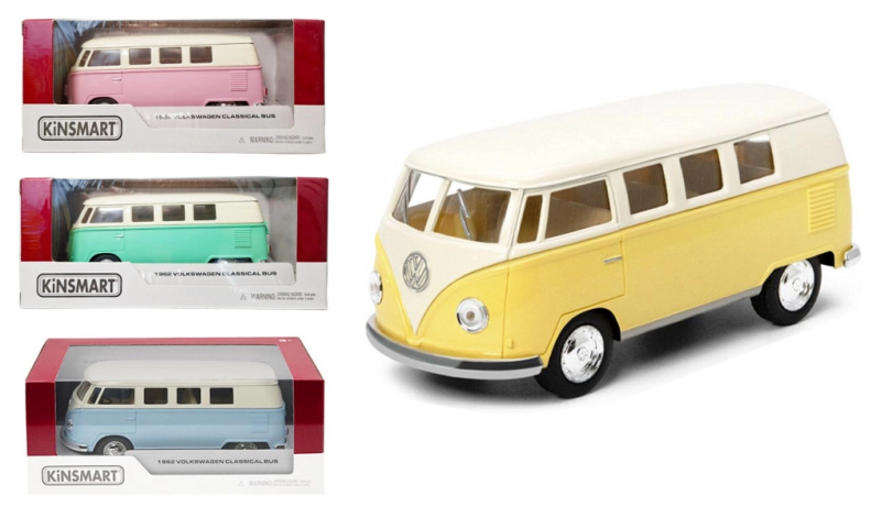 Volkswagen Bus klasický 1962 1:32 kovový model PULL-BACK