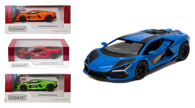 Lamborghini Revuelto kovový model s natahovacím pohonem Pull Back