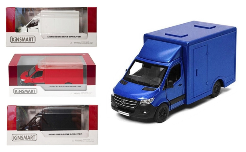 Mercedes-Benz Sprinter kovový model 1:48 s pohonem pull back