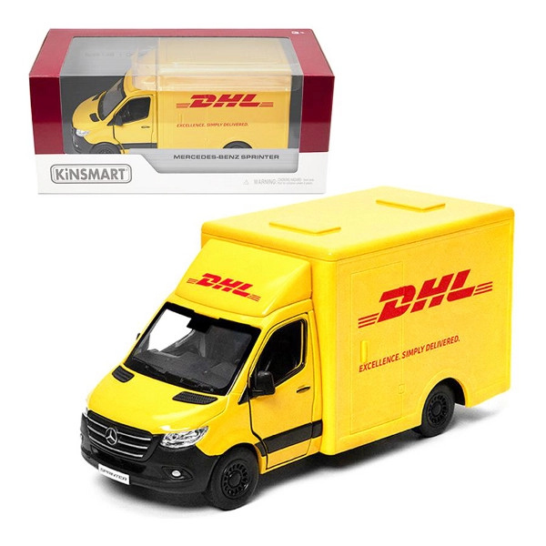 Mercedes‑Benz Sprinter DHL 1:48 kovový model s pohonem Pull Back
