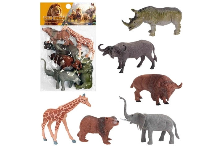 Figurky divokých zvířat ZOO - 6 ks