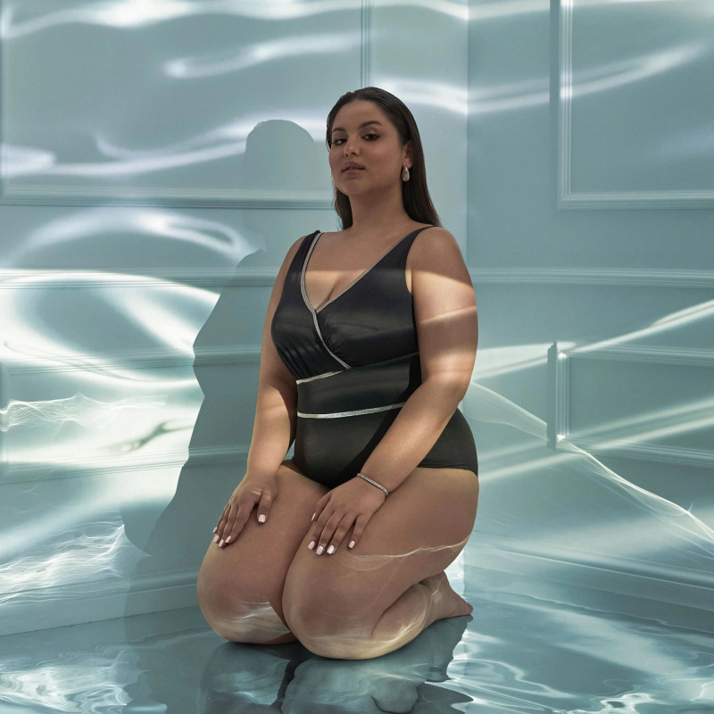 Dámské jednodílné plavky 62 black - AVA černá 85/F