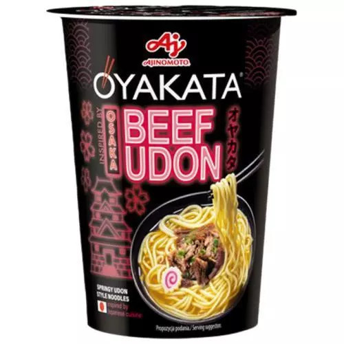 Oyakata instantní nudle s hovězí příchutí udon kelímek 69,5g