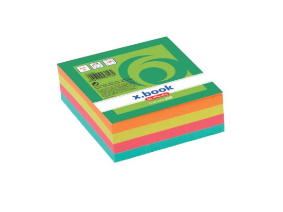 Špalíček barevných papírů Herlitz x.book 8x8x3cm, lepený
