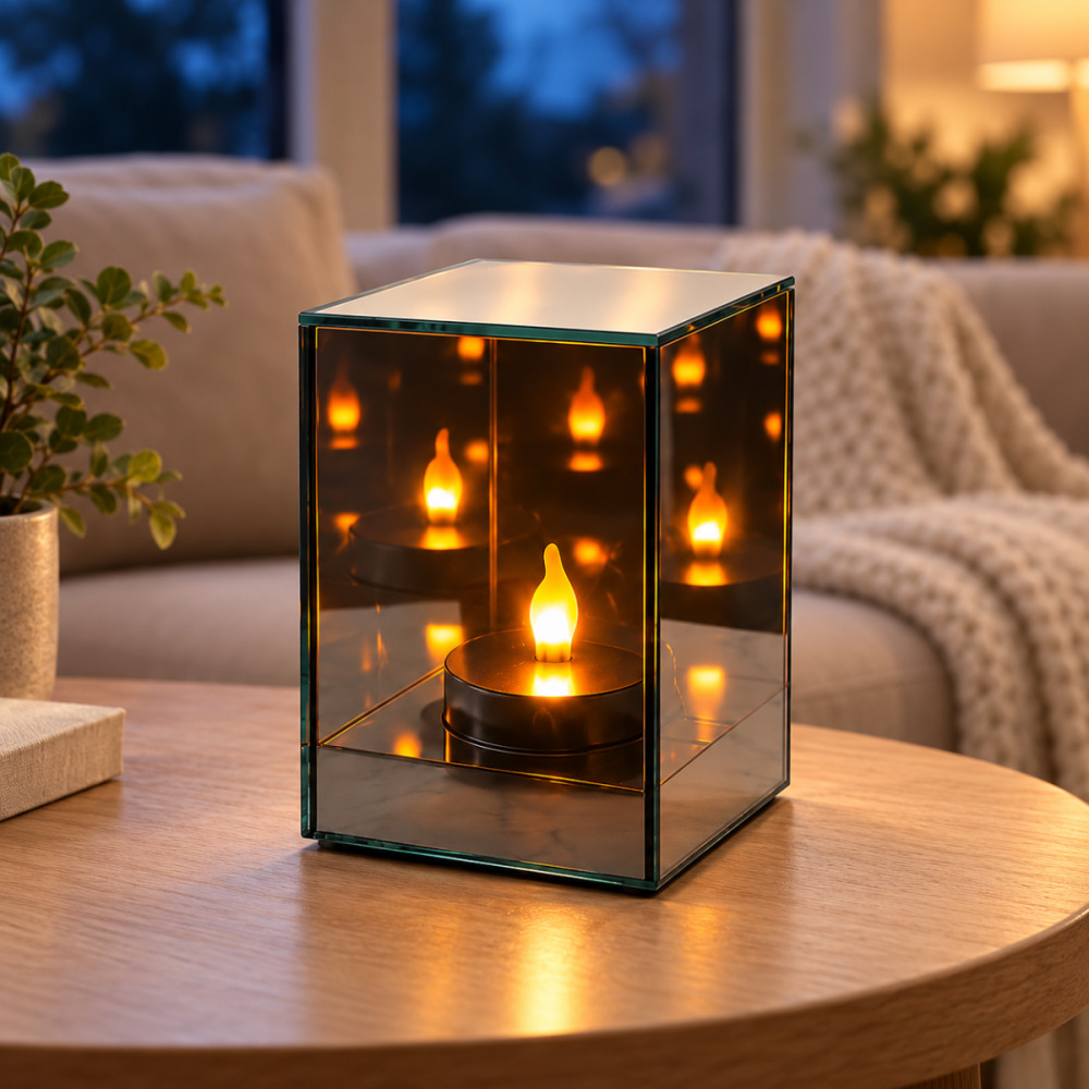 AFF LED lampička s 3D efektem pohyblivého plamene - 10 x 10 x 15 cm