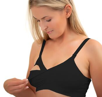 BabyOno Kojící podprsenka, černá, velikost E70-75