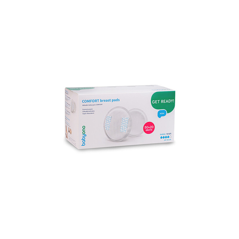 Babyono Vložky do podprsenky COMFORT 50 +20 ks
