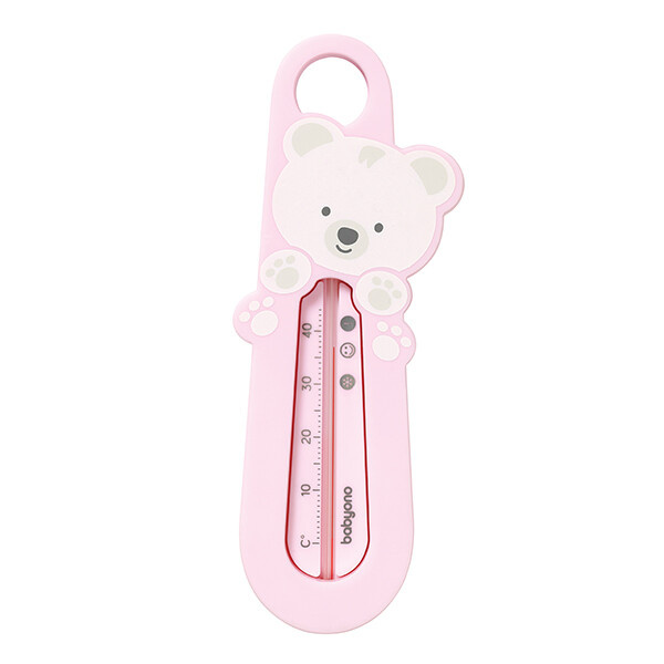 BabyOno teploměr do koupele Medvídek - růžová