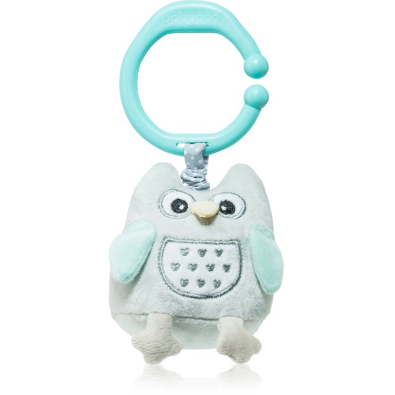 BabyOno Have Fun Musical Toy for Children kontrastní závěsná hračka s melodií Owl Sofia Blue 1 ks