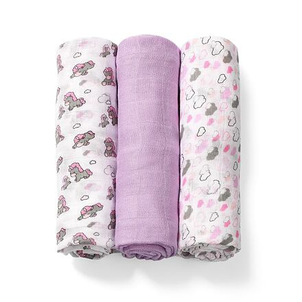 BabyOno Bambusové pleny 3ks - fialová