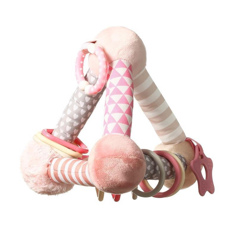 BabyOno Have Fun Educational Toy plyšová hračka Pyramid Pink 1 ks