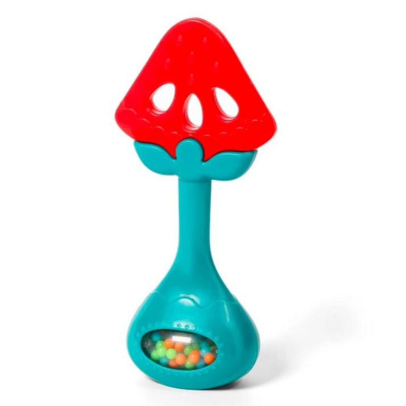 BabyOno Have Fun Teether kousátko s chrastítkem Tasty Watermelon 1 ks