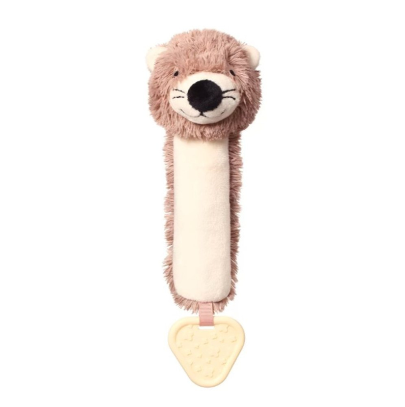 BabyOno Squeaky Toy with Teether pískací hračka s kousátkem Otter Maggie 1 ks