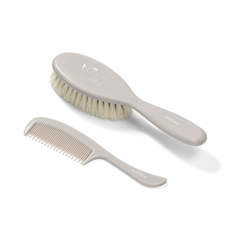 BabyOno Take Care Hairbrush and Comb sada pro děti od narození Gray