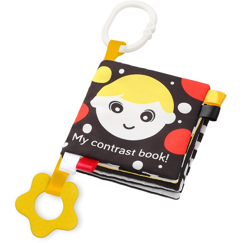 BabyOno Měkká senzorická knížka My Contrast Book